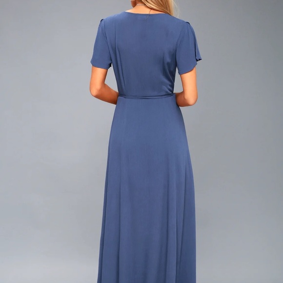 Heart of Marigold Denim Blue Wrap Maxi Dress - Picture 2 of 2